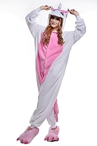 Newcosplay Polar Fleece Onesies Pajamas (XL, Pink Unicorn)