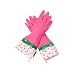 Gloveables Fashion Gloves in Pink Polka Dots with Green Bow