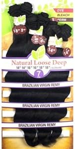NakedTM Unprocessed Brazilian Remy Hair Weave - NATURAL LOOSE DEEP 7PCS (OT130)
