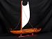 OPELU FISHING CANOE TROPHY - 25" X 23" HAWAIIAN ART