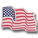 Pewter 3-D Collector Pin - American Flag - Collectors Pin