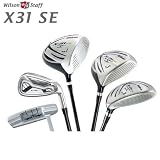 「ウィルソン ゴルフ X31 SEフレッシュマン ゴルフクラブセット 12本組 (1W,FW,UT,5-SW,PT) オリジナル カーボンシャフト S」の画像