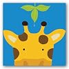 Peek-a-Boo VII Giraffe by Yuko Lau 12"x12" Art Print Poster