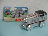 New 'SILVER PERCY' Thomas & Friends Wooden Train Engine Loose Item Includes Exclusive Collector Card Retired Item