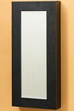 Leather Mirrored Wall-mount Jewelry Armoire