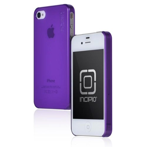 Huge save onhard case or soft case for iphone Incipio iPhone 4/4S feather Ultralight Hard Shell Case - 1 Pack - Carrying Case - Retail Packaging - Translucent Purple