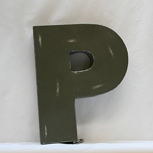 Metal Graphite Block Letter P