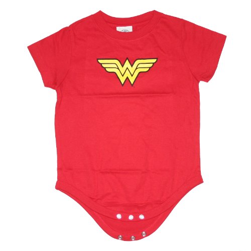  Wonder Woman Logo Infant Red S/S Snapsuit