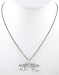 Egyptian EYE OF HORUS Pendant in Sterling Silver on a 20" Round Oxidized Box Chain, #7802 image 3