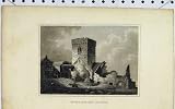 1805 VIEW INCH-COLM MID LOTHIAN SCOTLAND TOWER RUINS