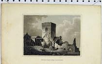 1805 View Inch-Colm Mid Lothian Scotland Tower Ruins