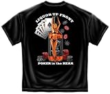 Poker T-shirt Liquor Up Front Poker In The Rear New M-3XL