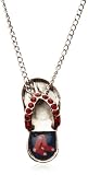 MLB Boston Red Sox Crystal Flip Flop Necklace