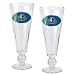 Minnesota Timberwolves NBA 2pc Pilsner Glass Set with Basketball on stem - Oval Logo by Great American Products