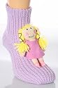 Girls 1 Pair SockShop Toy Box Socks Fairy With Non-slip Grip - 10years+ kids - Lilac