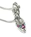 Beautiful Small Ladies High Heel Shoe Charm Necklace with Colorful Crystals Silver Tone