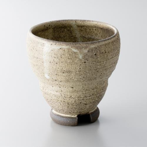 【越前焼 酒器 フリーカップ】 「千筋カップ A123」☆日本六古窯のひとつ☆温かみのある色合いと力強い形と素朴な風合い☆