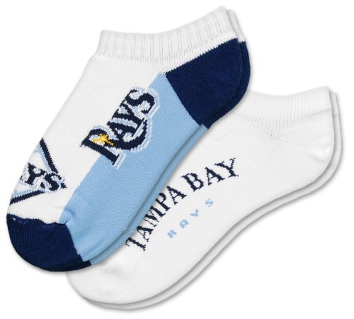 MLB Tampa Bay Rays Men's No-Show Socks (2 Pack)