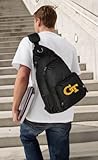 Georgia Tech Sling Backpack Yellow Jackets Logo One Strap Backpacks for Travel or School Bags - BEST QUALITY Unique Gifts For Boys, Girls, Adults, College Students, Men or Ladies