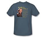 Star Trek Deep Space Nine Quark's Rules Sci Fi TV Show T-Shirt Tee