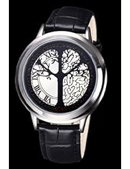 Youyoupifa Silver Bezel Touch Screen Dial Black Strap LED Watch