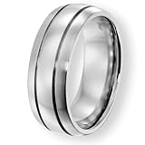 Chisel Cobalt Chromium Polish/Satin 8mm Band