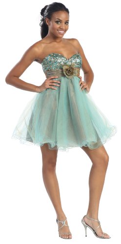 Strapless Cocktail Party Junior Prom Dress #2583