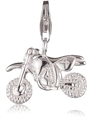 VINANI brand Germany 925 Sterling Silver Charm Pendant Off-Road Motorcycle shiny Motorbike HMG