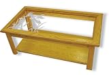 Oak Glass Top Coffee 15 high