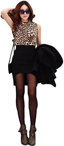 DDLBiz Elegant WomenLeopard Print Top Tank Sleeveless Casual Shirt