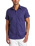 Kenneth Cole Mens Tonal Mini Check Shirt