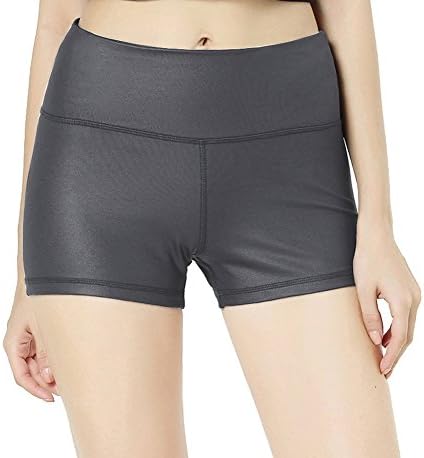 Keywee Women's Basic Yoga Brushed Short Tight Charcoal Medium