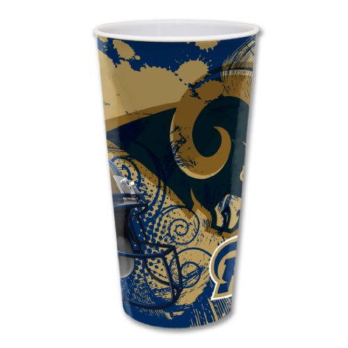 NFL St. Louis Rams Three Pack 24-Ounce Durable Plastic Cups