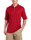 Cutter & Buck Men's DryTec Luxe Element Jacquard Polo, Cardinal Red, XX-Large