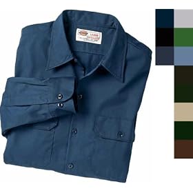 Buy Dickies Long Sleeve Work Shirt X-Large Tall Navy by Dickies