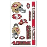 San Francisco 49ers NFL Temporary Tattoos (10 Tattoos)