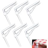 6-Piece Adjustable Picnic Tablecloth Clamps Set by Saevee