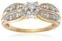 9ct Yellow Gold AMR296489 Ladies 0.25ct Diamond Cluster Ring