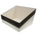 Canvas Bin with Suede Trim - Large