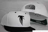 Atlanta Falcons Snapback White / Black Two Tone Adjustable Plastic Snap Back Hat / Cap