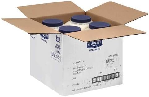 Hellmans Chunky Bleu Cheese Dressing 1 Gallon -- 4 Case