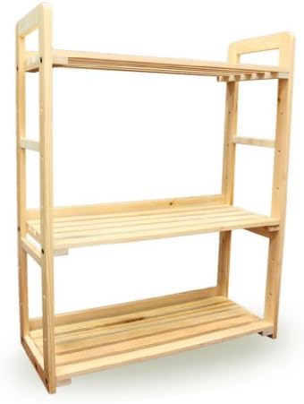 Yi Hai Pine Solid Wood Storage Rack 3-tier Shelf