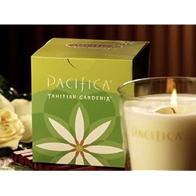 Aromatic Christmas Holiday Home Decor Soy Wax Tahitian Gardenia Scented Candle - By Pacifica