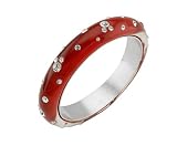 Disney Couture Jewelry - Minnie Mouse - Bangle w  Crystal Polka Dots and Mickey Dots (Red)