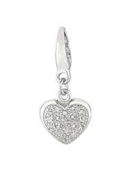 Sterling silver 0.09ct TDW Diamond Heart (Charm)