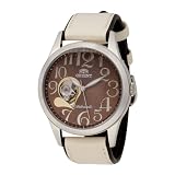 Orient Women's CDB01003T 50m Semi Skeleton with 21 Jewels See through Caseback Leather Khaki Watch