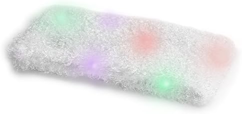 Flashing Scarf, 12 LED Color Changing Lighting Scarf 56" Long Scarf Wardrobe Accessory for Party, Festival ,Christmas, White