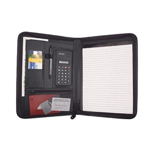 Job Interview Padfolio Organizer Documents Holder with Calculator Legal Notepad and Pen Holder