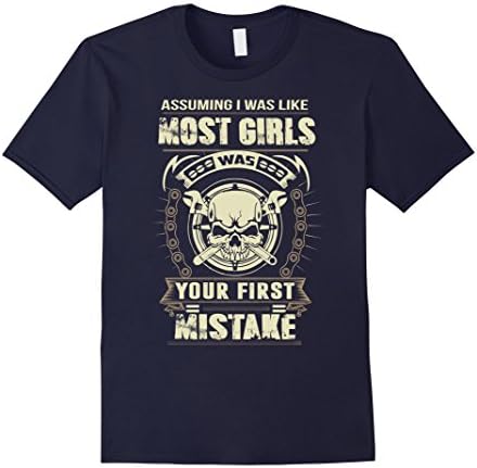 Men's Assuming I Was Like Most Girls - Mechanic Shirt 2XL Navy