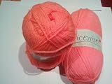 Two Balls Of 100gm BRIGHT PEACH Pricewise (King Cole) Double Knitting Yarn (Wool) shade 174
